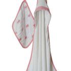 Image of aden + anais® - Hooded Towel & Washcloth Set - Multiple Colors Available